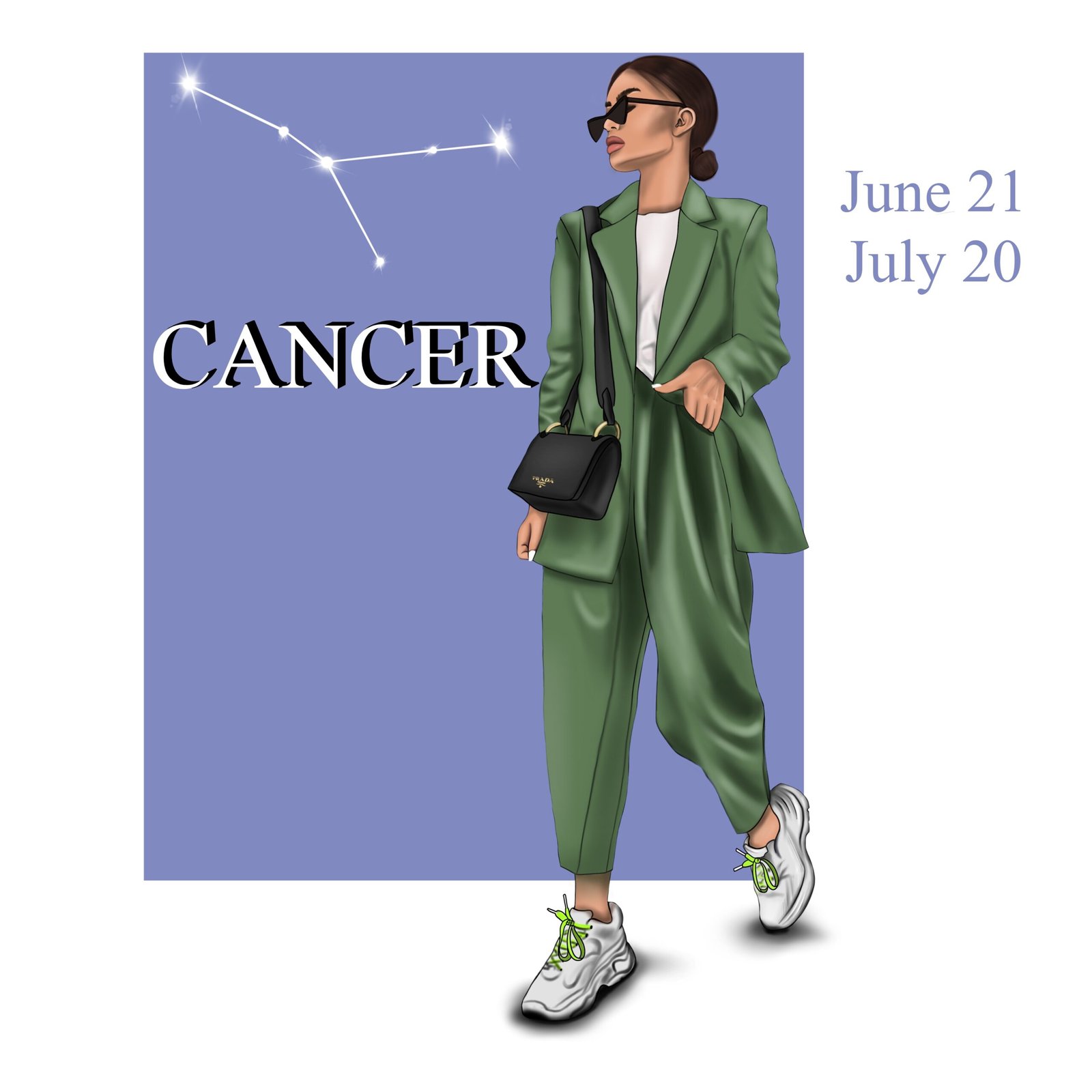 Cancer zodiac illustration