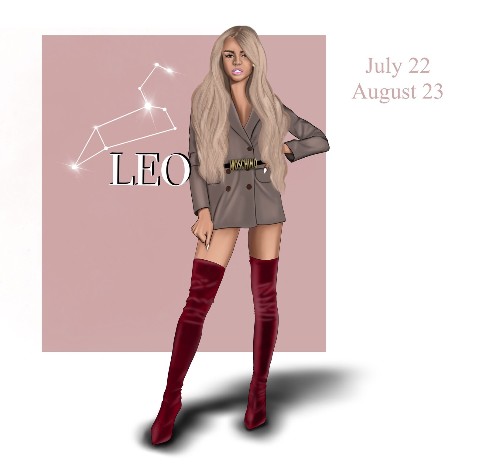 leo zodiac illustration