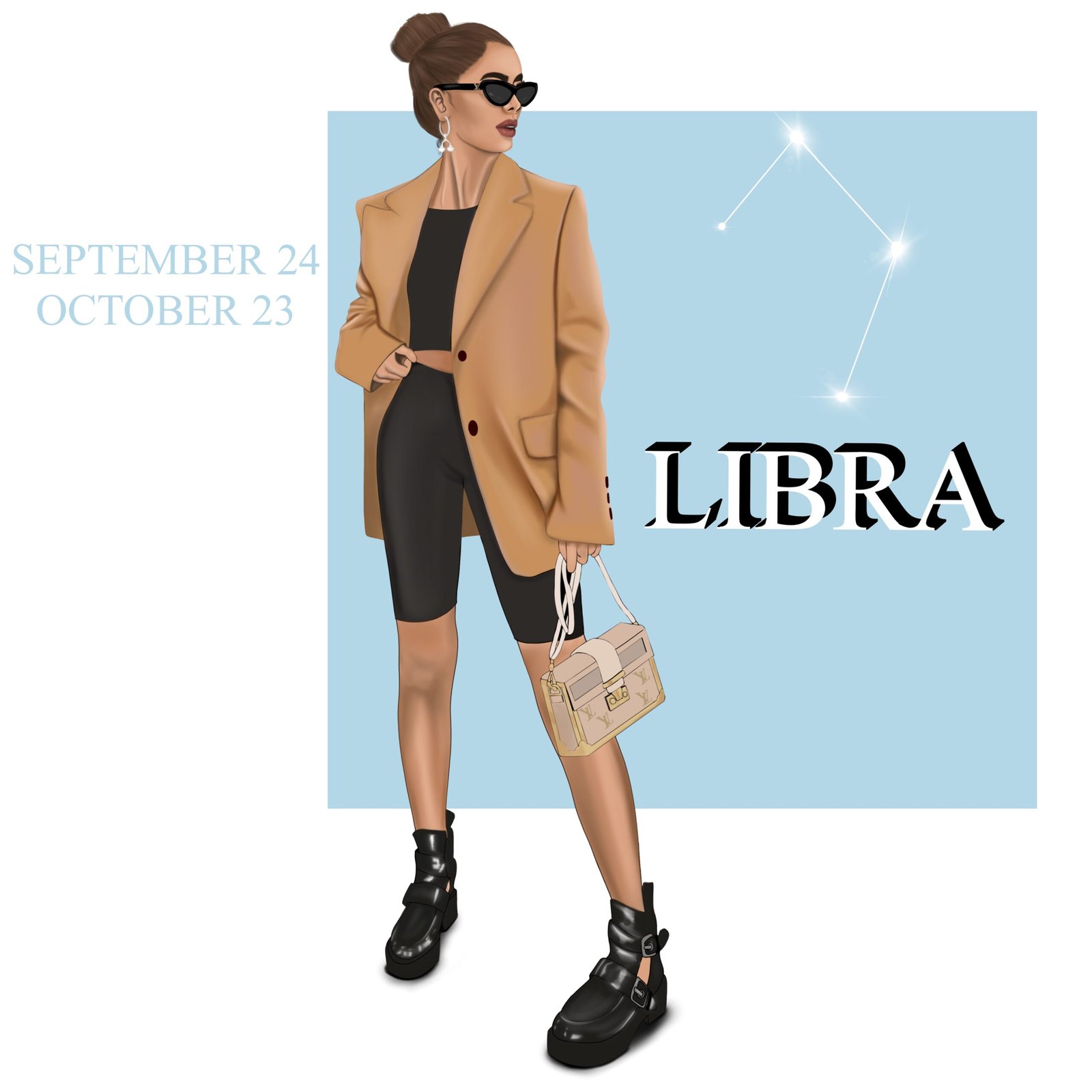 libra zodiac illustration