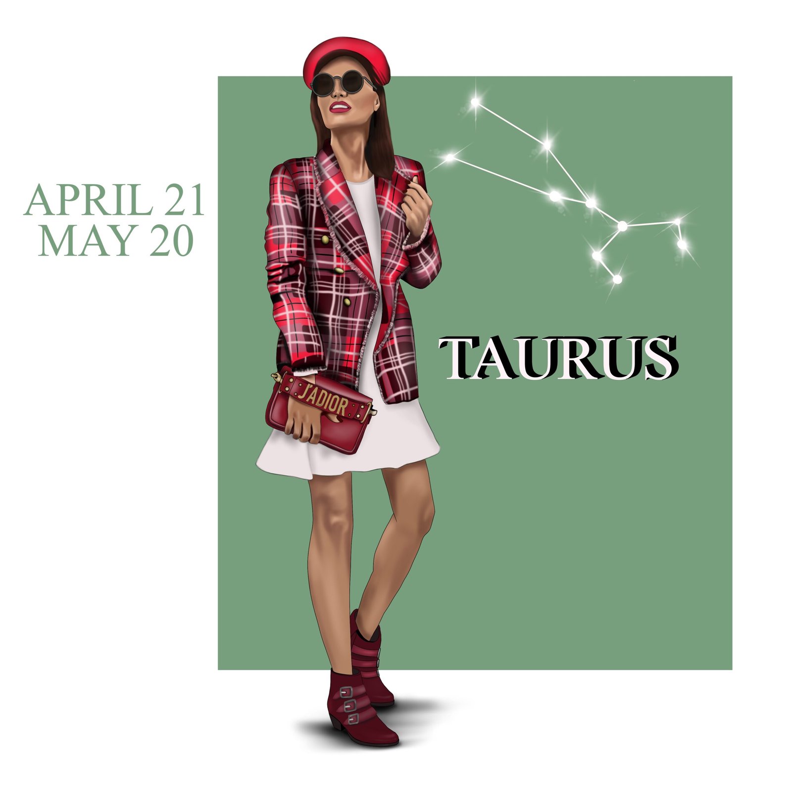 Taurus zodiac illustration